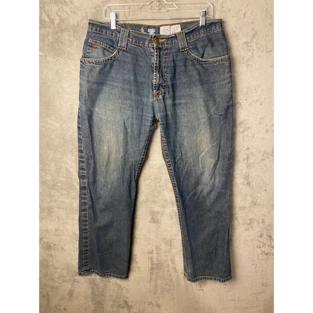 LAPCO Men's Jeans 34x30 Blue FR Flame Resistant Workwear Denim Straight Leg